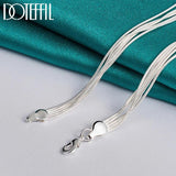 925 Silver Snake Chain Beads Necklace Wedding Party