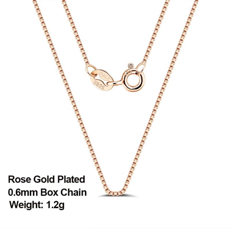 925 Silver Chain Necklace 18K Jewelry
