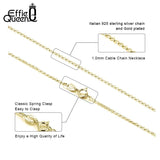 925 Silver Chain Necklace 18K Jewelry