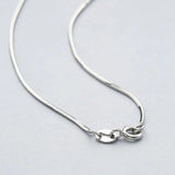 925 Sterling Silver Chain Necklace Men Women Snake Chain 0.7mm Collier Necklaces