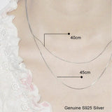 925 Sterling Silver Chain Necklace Men Women Snake Chain 0.7mm Collier Necklaces