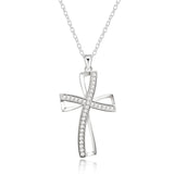 925 Silver Cross Pendant Necklace for Women