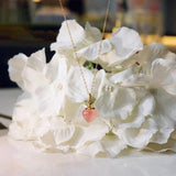 Pink Agate Pendant Necklace for Women YNC168
