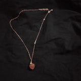 Pink Agate Pendant Necklace for Women YNC168