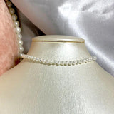 4mm Shell Pearl Necklace 40-60cm 925 Sterling Silver Chain Classic Jewelry