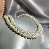 4mm Shell Pearl Necklace 40-60cm 925 Sterling Silver Chain Classic Jewelry