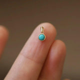 925 Silver 14K Plated Turquoise Pendant Choker Necklace Women