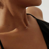 925 Silver Zircon Snake Pendant Necklace for Women