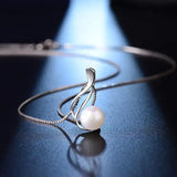 Freshwater Pearl Silver Pendant Necklace Jewelry for Women