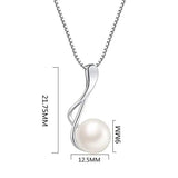 Freshwater Pearl Silver Pendant Necklace Jewelry for Women
