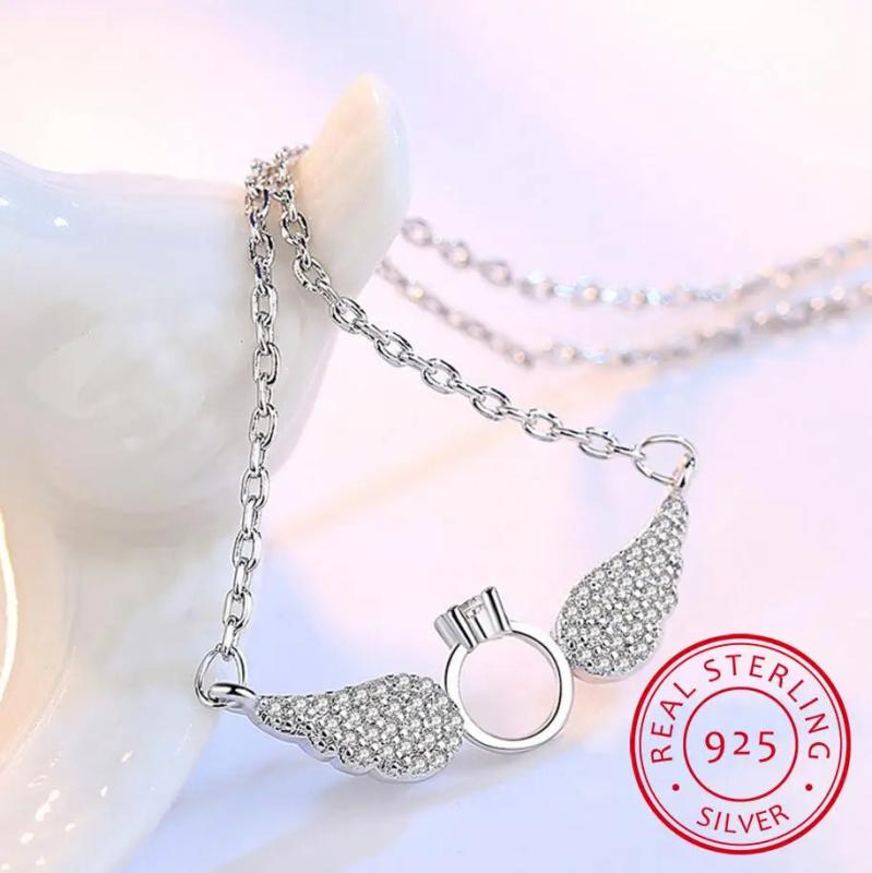 Angel Wings Choker 925 Sterling Silver Necklace