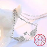 Angel Wings Choker 925 Sterling Silver Necklace