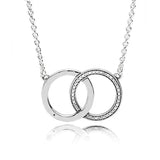 925 Silver Infinity Hearts Rose Petals Daisy Flower Necklace