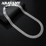 925 Silver Braided Chain Necklace Men Women Jewelry