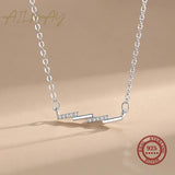 925 Silver Square Pendant Necklace for Women