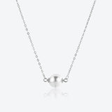 925 Silver Pearl Pendant Choker Necklace Wedding