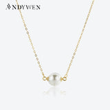 925 Silver Pearl Pendant Choker Necklace Wedding