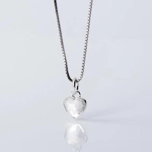 Trustdavis 925 Silver Romantic Heart Necklace for Women Wedding Party