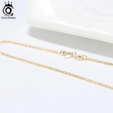 925 Sterling Silver 1.0mm Cable Chain Necklace for Pendant SC06