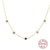 925 Silver Star Chain Necklace for Women