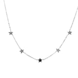 925 Silver Star Chain Necklace for Women