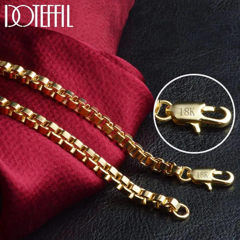 925 Sterling Silver 20 Inch 4MM Lattice Chain Necklace