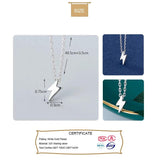 Davis Lightning Necklace 925 Sterling Silver Real Silver Pendant Girls Love Gift