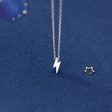 Davis Lightning Necklace 925 Sterling Silver Real Silver Pendant Girls Love Gift