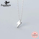 Davis Lightning Necklace 925 Sterling Silver Real Silver Pendant Girls Love Gift