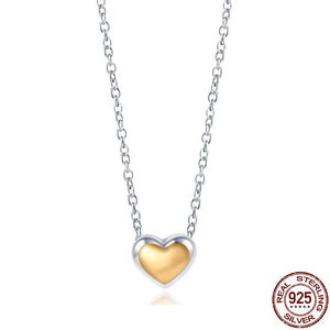 925 Sterling Silver Heart Pendant Necklace Jewelry Gift