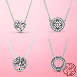 925 Sliver Classic Cable Chain Necklace Rose Necklace Chain Jewelry