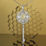 Delicate Silver Zircon Pendant Necklace Chains Choker Jewelry
