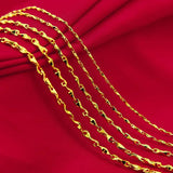 18K Necklace for Women Men Fine Jewelry Solid Chain Wedding