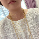 925 Sterling Silver Cross Beaded Chain Choker Necklace Women Girls Jewelry