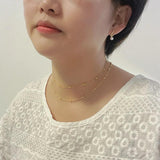 925 Sterling Silver Cross Beaded Chain Choker Necklace Women Girls Jewelry