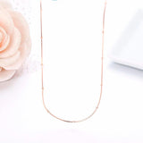 925 Sterling Silver Rose Snake Beaded Chain Necklace for Women Girls Kids