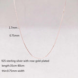 925 Sterling Silver Rose Snake Beaded Chain Necklace for Women Girls Kids