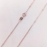 925 Sterling Silver Rose Snake Beaded Chain Necklace for Women Girls Kids