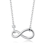 Davis 925 Sterling Silver Infinite Pendant Choker Love Necklace