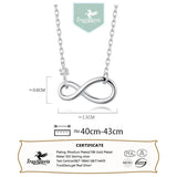 Davis 925 Sterling Silver Infinite Pendant Choker Love Necklace