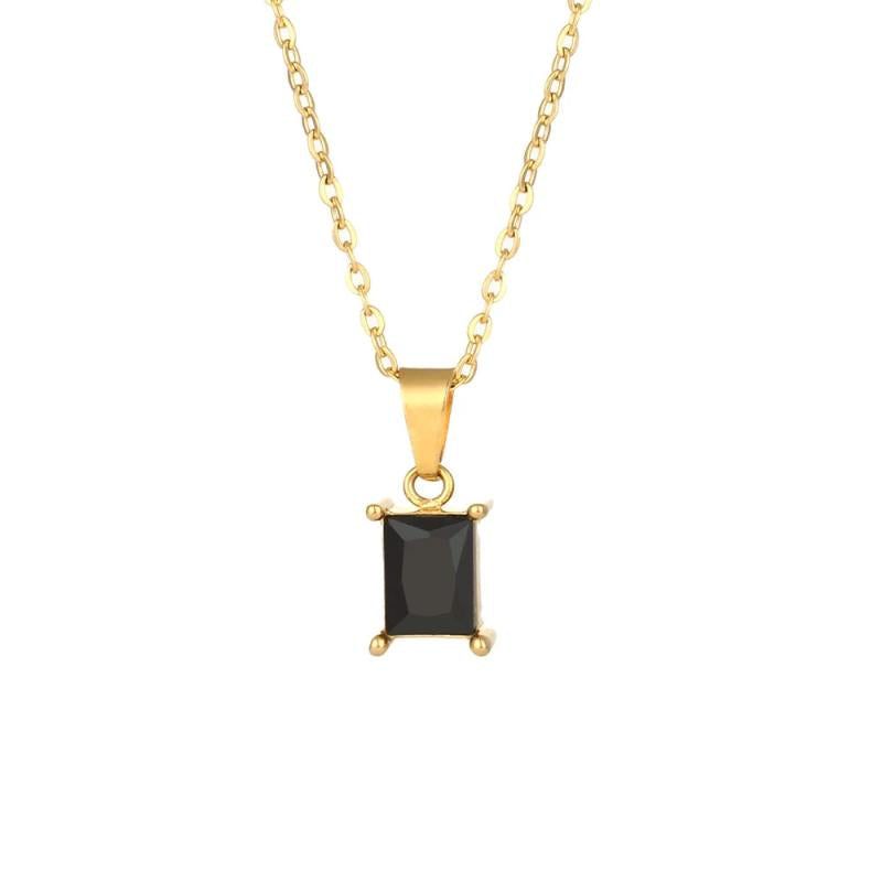 Colorful Zircon Pendant Necklace - Female Jewelry