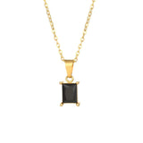 Colorful Zircon Pendant Necklace - Female Jewelry