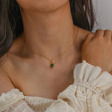 Colorful Zircon Pendant Necklace - Female Jewelry