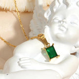 Colorful Zircon Pendant Necklace - Female Jewelry