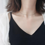 925 Sterling Silver Double Necklace Wedding Party Jewelry