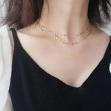 925 Sterling Silver Double Necklace Wedding Party Jewelry