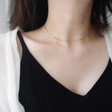 925 Sterling Silver Double Necklace Wedding Party Jewelry