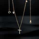 925 Silver Flower CZ Pendant Necklace For Women Wedding Jewelry