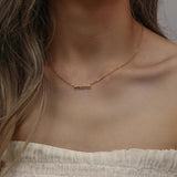 Mama Letter Pendant Necklace - Stainless Steel Plated - Gift for Mom