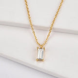 925 Silver Green Pendant Necklace Crystal Jewelry for Valentine